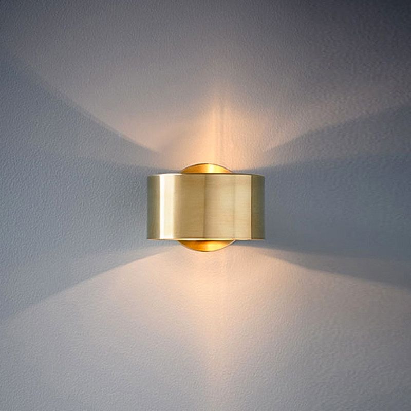 Gold Wall Lamp 1-Light Wall Mount Lamp with Metal Shade for Bedroom