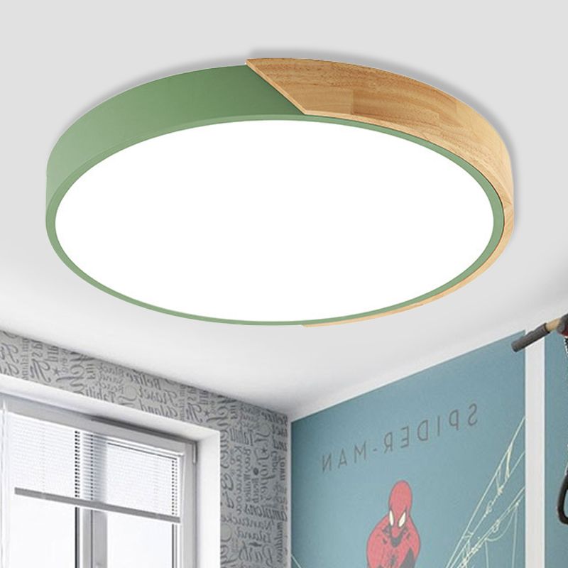 Macaron Loft Circle Plafonnier LED en acrylique pour la maternelle