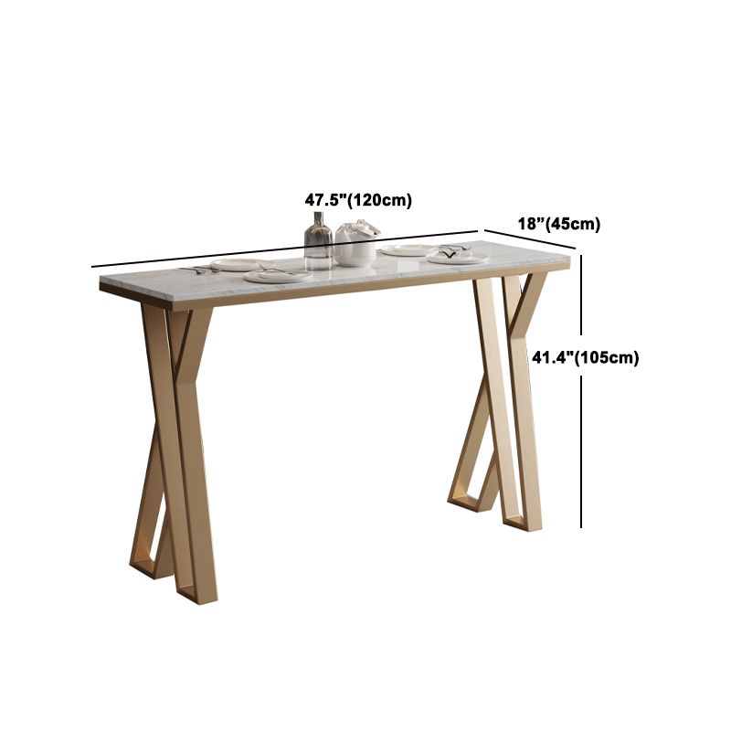 Rectangle Indoor Counter Set 1/3/5/7 Pieces White Stone Top Pub Dining Set