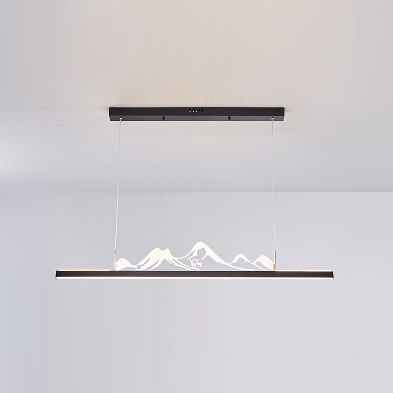 Modern Dining Chandelier Light Modern Rectangle Pendant Lamp Fixture for Dining Room