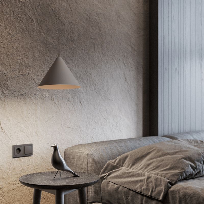 LED CONICA COMENTIVA Luz moderno de estilo simple de estilo colgante de dormitorio