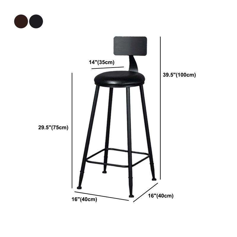 Scandinavian Metal Barstool Velvet Stool in Matte Finish for Indoor
