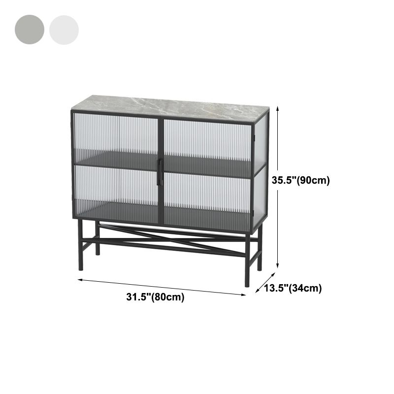 Modern Style Sideboard with Metal Legs Storage Sideboard for Kitchen Bar