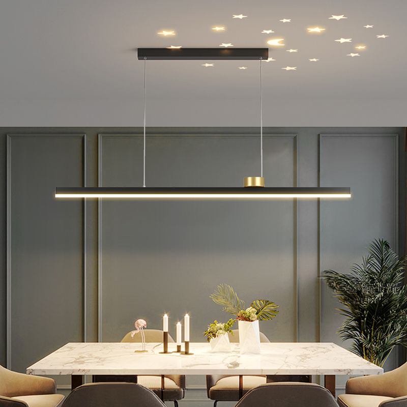 Dining Room LED Island Light Modern Style Kitchen Bar Rectangle Pendant Lamp
