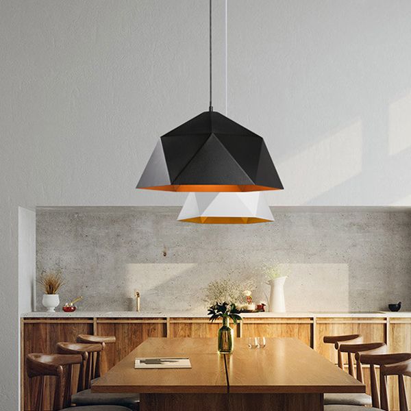 Forme de bol en métal Lumières suspendues de style moderne 1 Tête Hanging Mount Fixture pour le restaurant