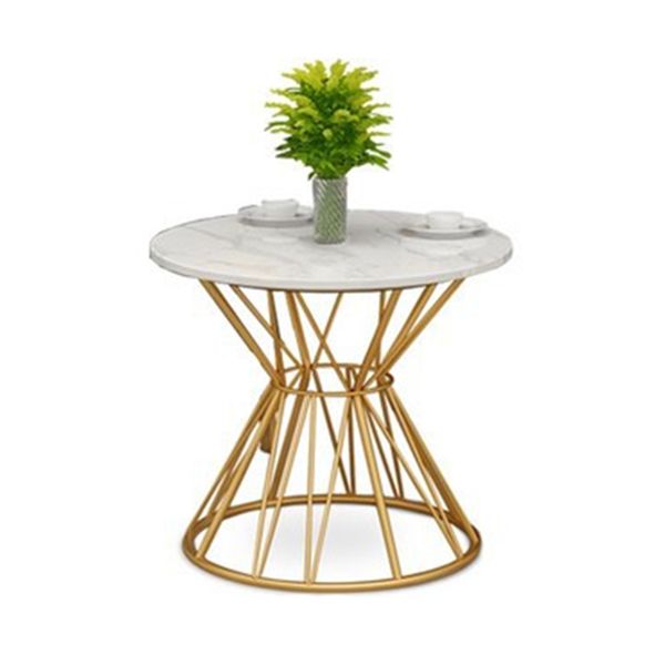 Nordic Dining Room Set with Round Sintered Stone Top and Pedestal Base Dining Furniture