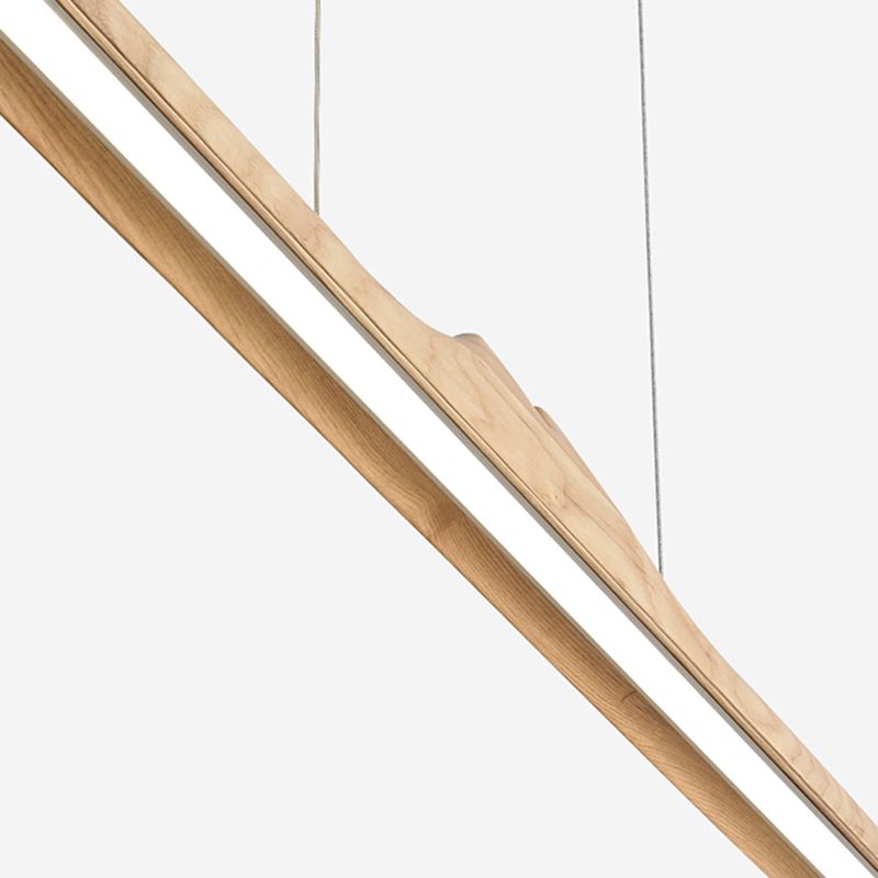 Luci a sospensione contemporanea per l'illuminazione dell'isola lineare dell'isola della cucina in legno