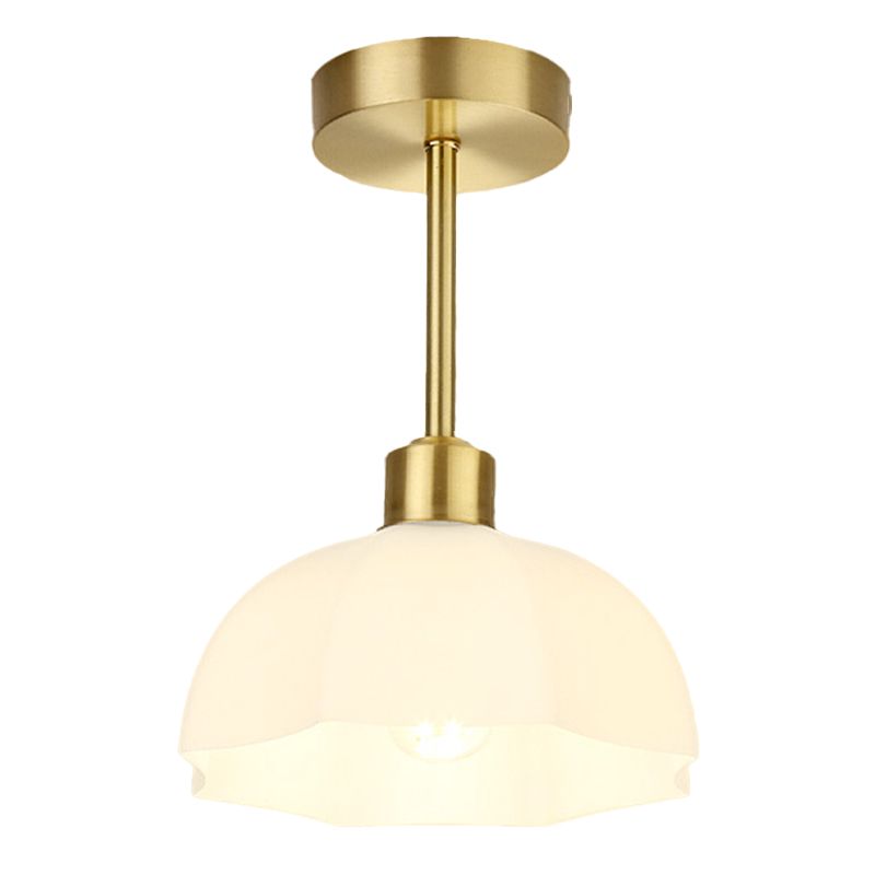 Modern Ceiling Light 1-Light Ceiling Mount Lamp with Glass Shade for Bedroom