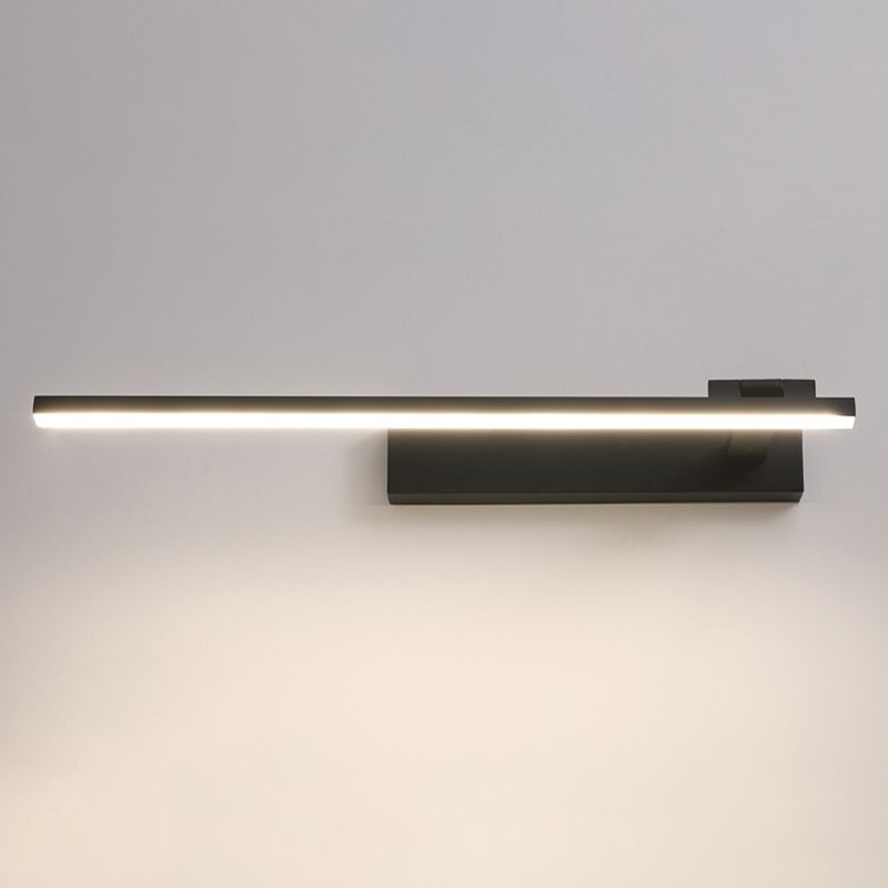 Metal Linear Shade Wall Sconce Modern Style 1 Light Mirror Wall Mounted Light Fixture