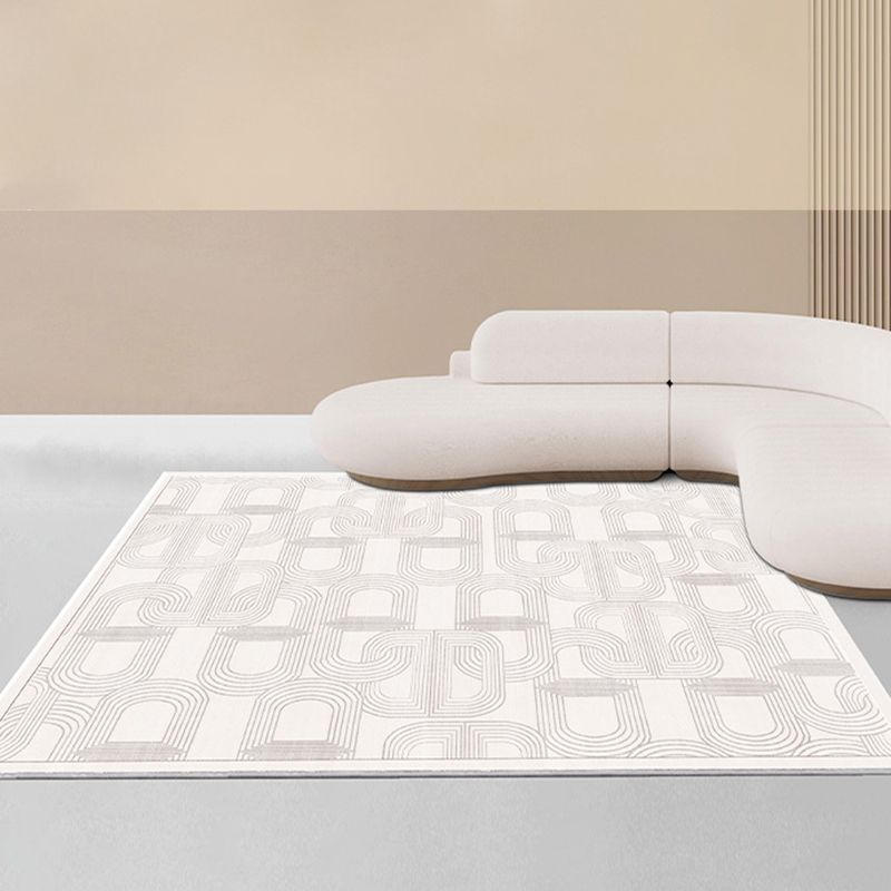 Alfombra casual blanca mezcla hebilla de hebilla alfombra interior mancha alfombra para sala de estar