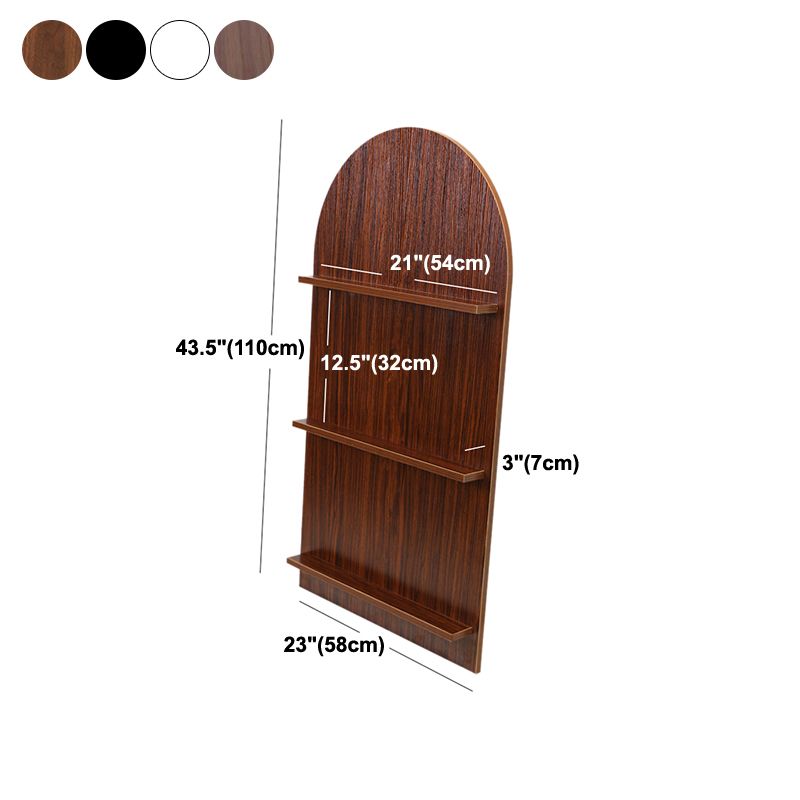 3-Shelf Wood Standard Bookshelf 43.3"H Contemporary Closed Back Bookshelf