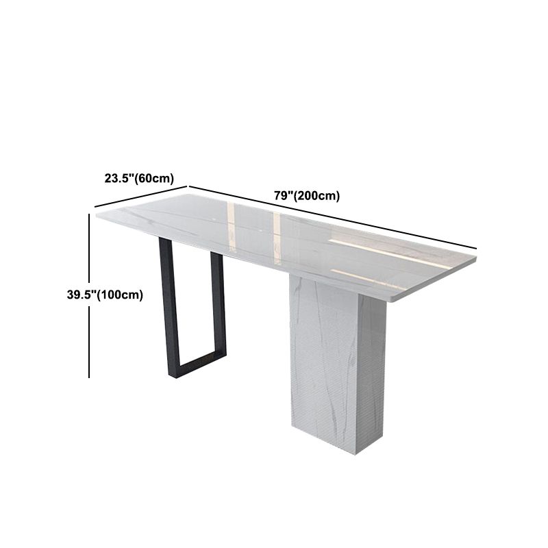 Industrial 1/2/3 Pieces Sintered Stone Bar Table Set Rectangular Counter Set
