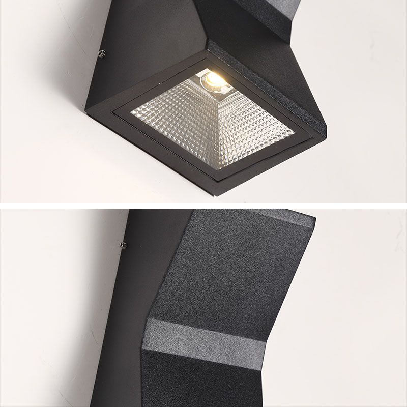 Modern Style Wall Mount Light Black LED Wall Sconce Light with Aluminum for Patio