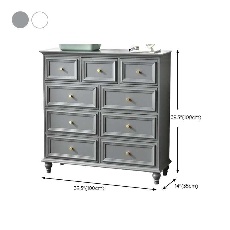 Contemporary 13.7" Wide Storage Chest 6 Soft-Close Drawers Chest