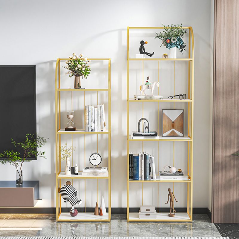 Standard Open Back Bookshelf Etagere Contemporary Metal Bookcase