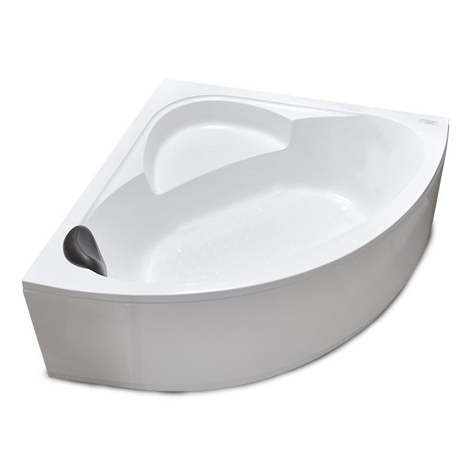Flat Bottom Soaking Bathtub Antique Finish Corner Modern Bath Tub