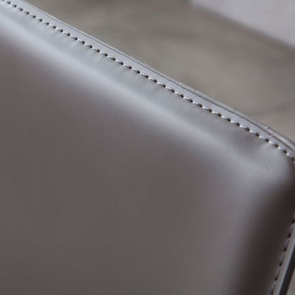 Silla lateral casera de estilo moderno Silla tapizada de metal con respaldo sólido para comedor