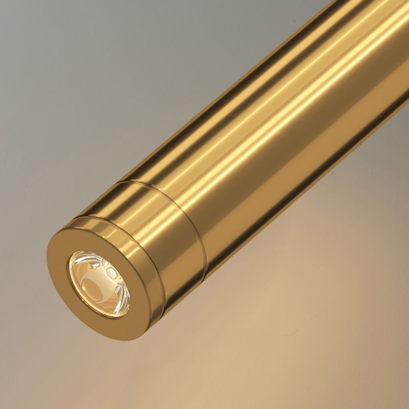 Modern Round Metal Tube 3W LED Pendant Light Long Line Lamps for Bedroom Dinning Room