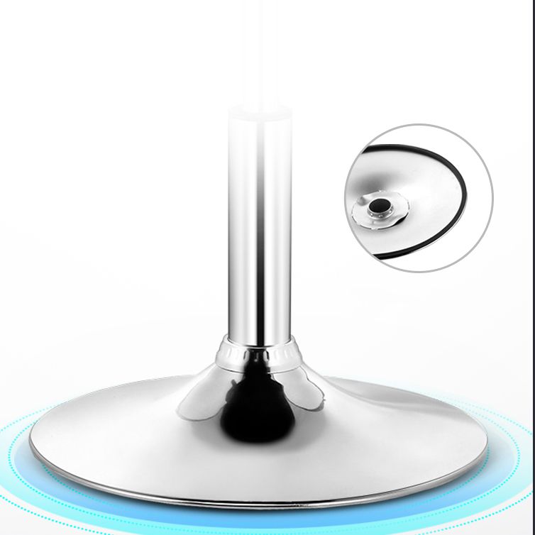 Scandinavian Metal Barstool Faux Leather Footrest Adjustable Counter Stool