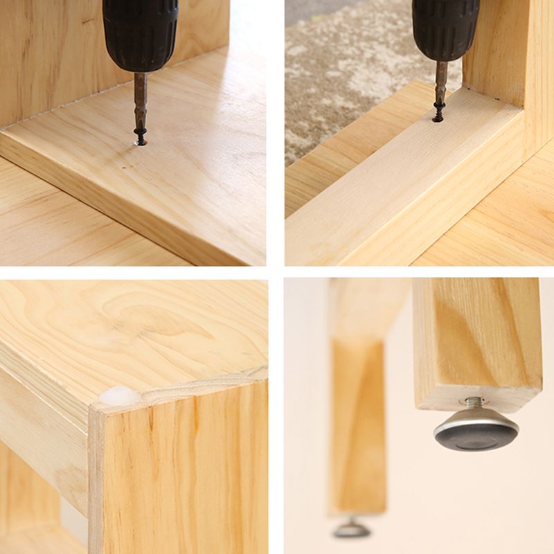 Industrial Bar Table Set 1/2/3 Pieces Rectangle Pine Wood Counter Table for Living Room