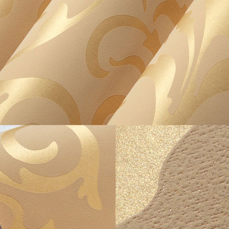 Non-Woven Wallpaper Non-Pasted Leaf and Branch Wall Decor for Gallery and Coffee Shop