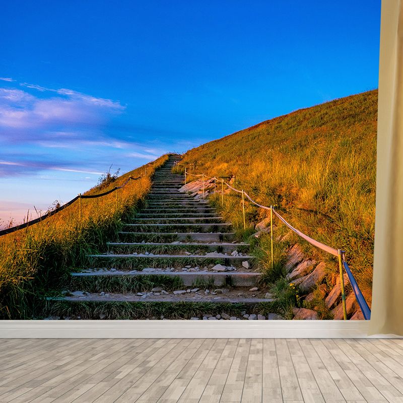 Customized Modern Stairs Building Mural Wallpaper Wall Covering for Bedroom