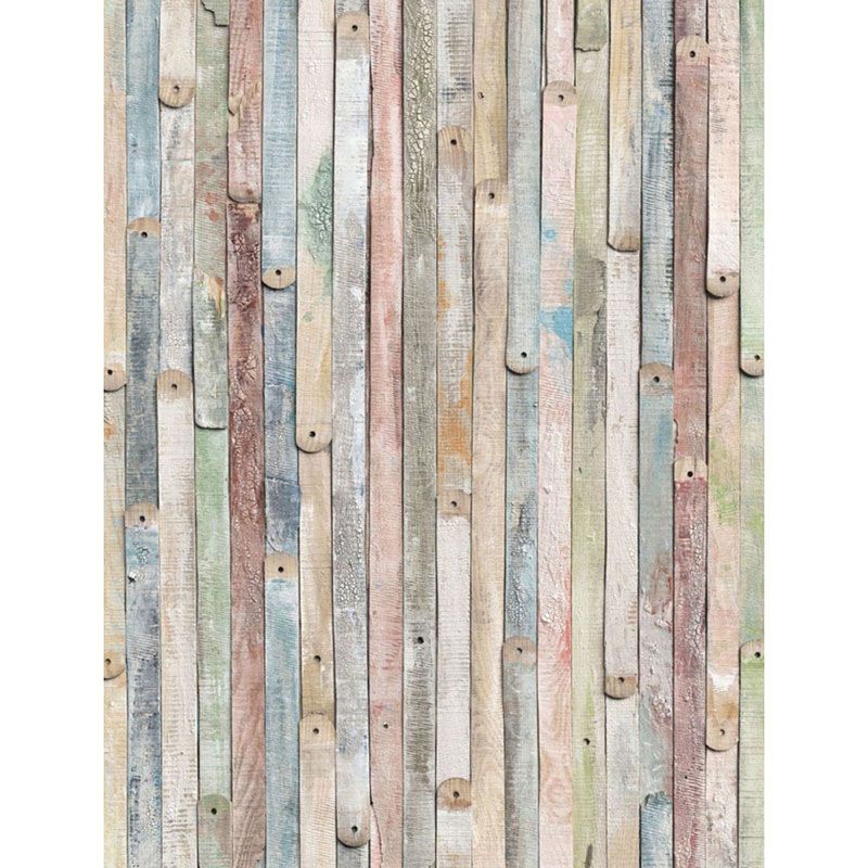 Decalcomania murale effetto legno per caffetteria, colore pastello, dimensioni personalizzate disponibili