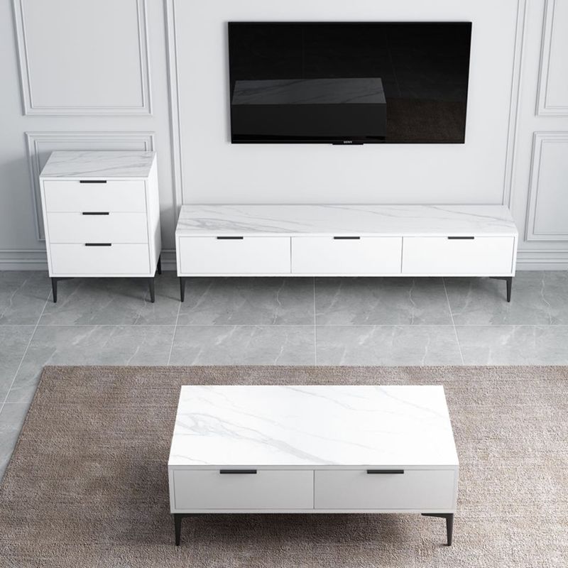 Modern Enclosed TV Storage Home Rectangle TV Cabinet with Splayed Legs