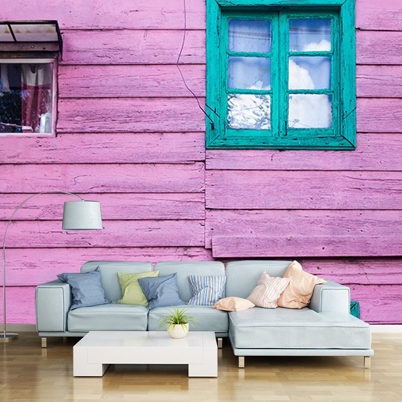 Photography Stain Resistant Wallpaper Wood Texture Living Room Wall Mural