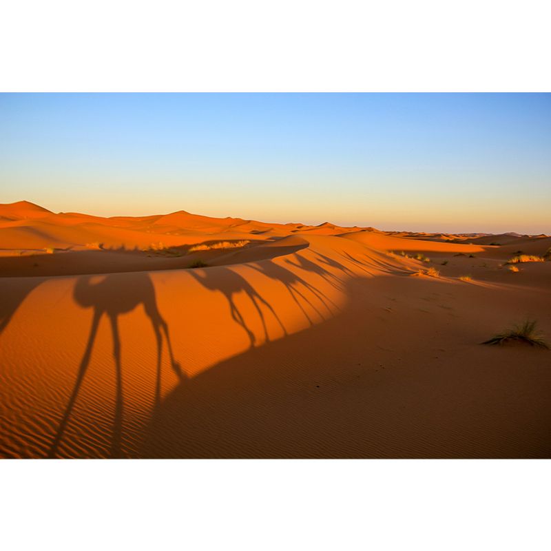 Desert Wall Mural Yellow Modernism Wall Decor for Living Room, Water Resistant