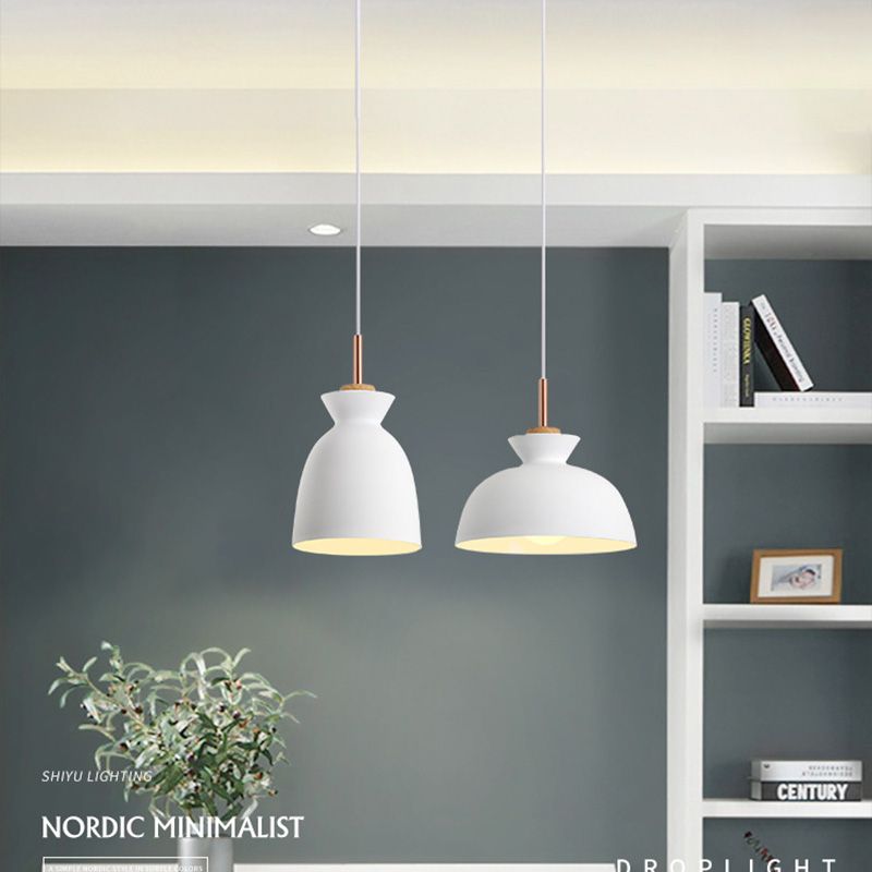 Macron Hanging Light Bowl Shape Single Light Metal Modern Pendant Light for Dinning Room