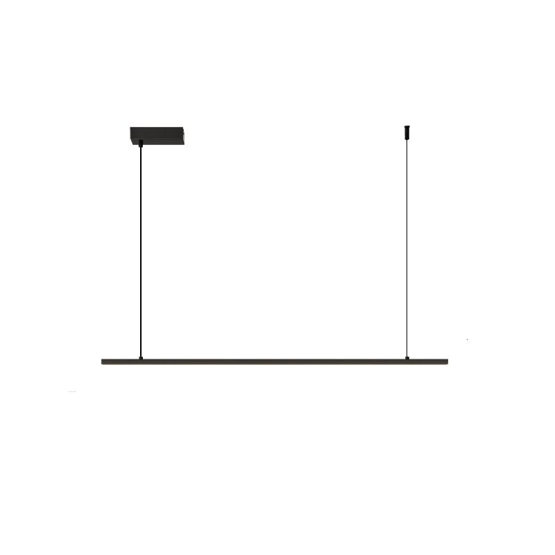 Contemporary Hanging Light Linear Metal Island Light Fixture for Dining Room