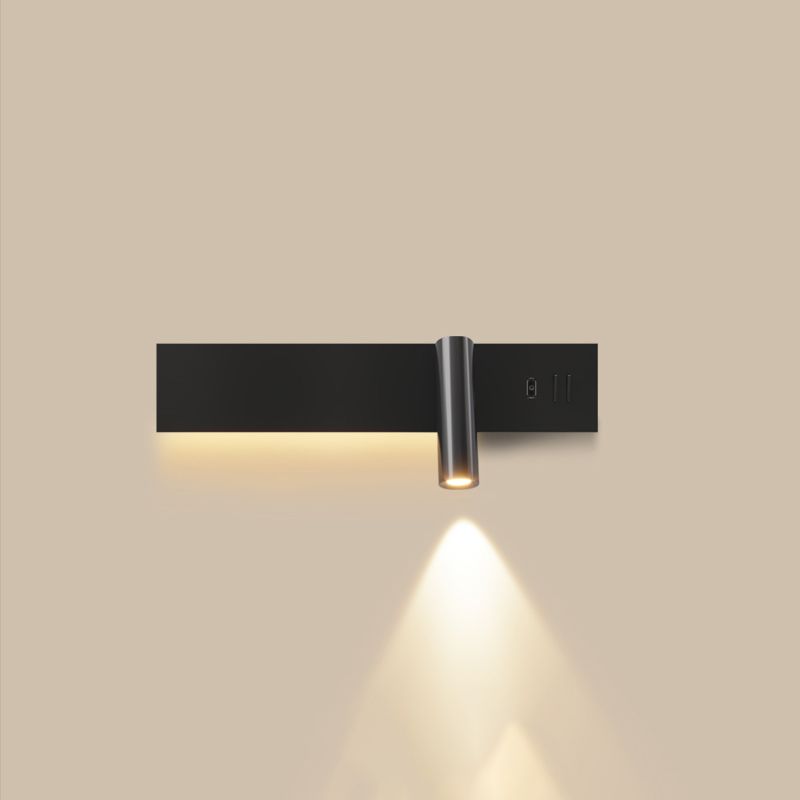 Lámparas de pared LED rectangulares ajustables lámparas de aplanque de metal de estilo moderno