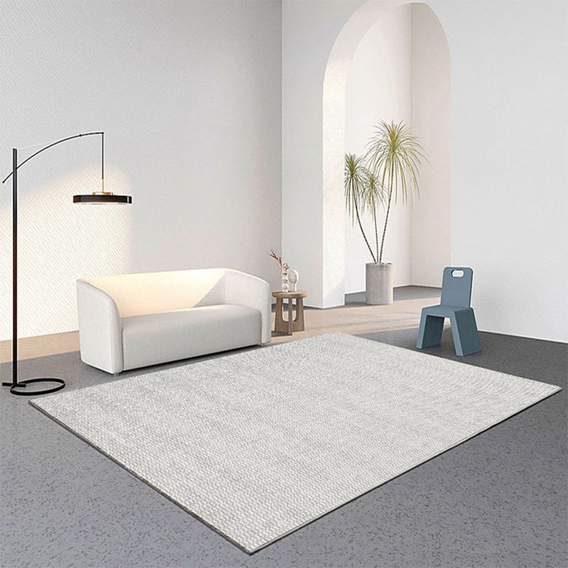 Alfombra de la línea de poliéster moderna gris alfombra de la línea de respaldo sin deslizamiento para sala de estar para sala de estar