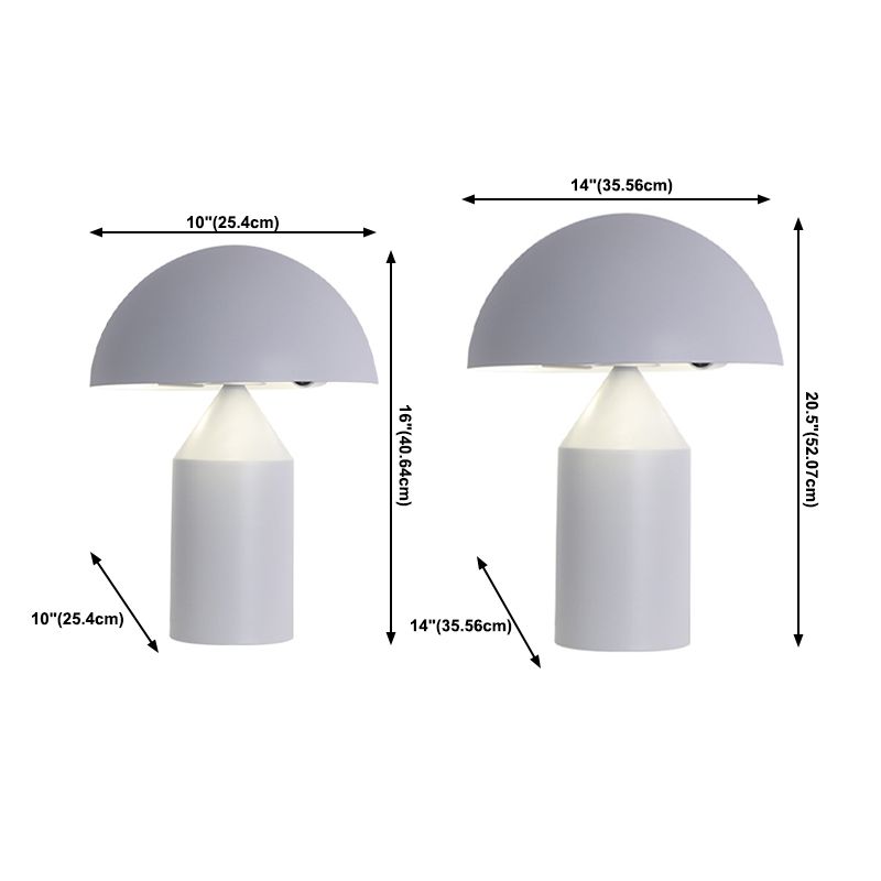 Metal Dome Night Table Lamps Modern Style 1 Light Table Light