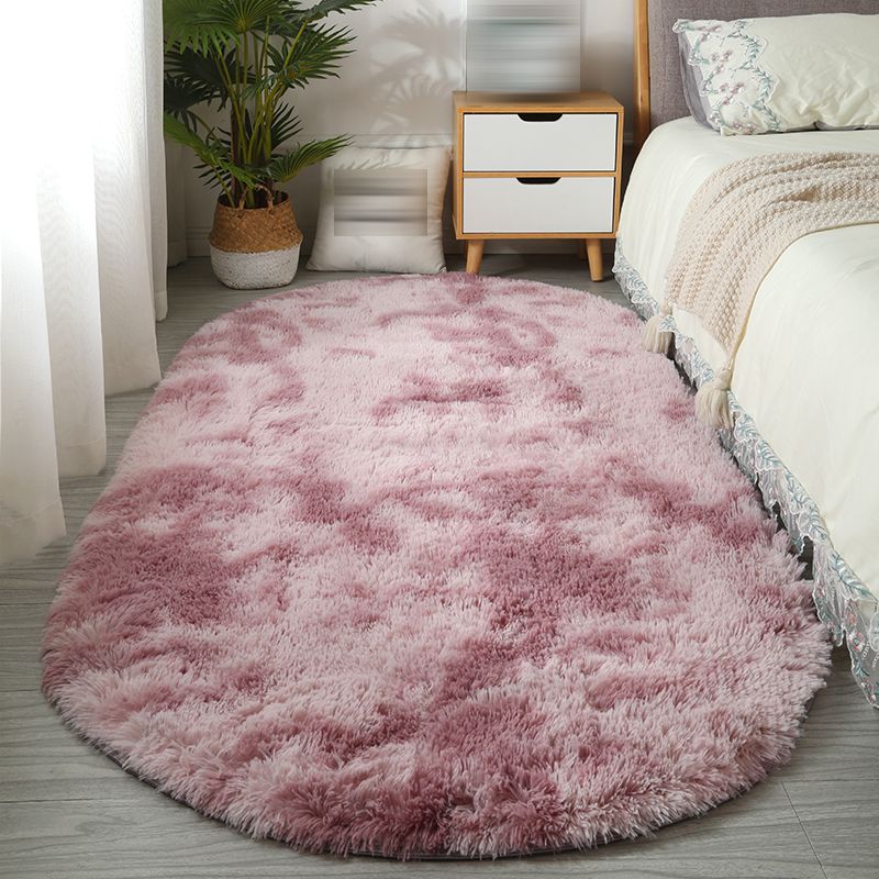 Tapis de chevet minimaliste simple tapis de shag polyester en tapis simple avec support sans glissement