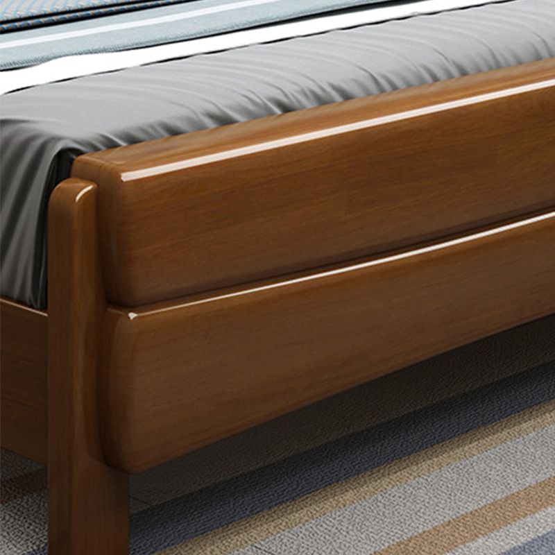 Traditional Solid Wood Standard Bed Headboard Bed with Footboard