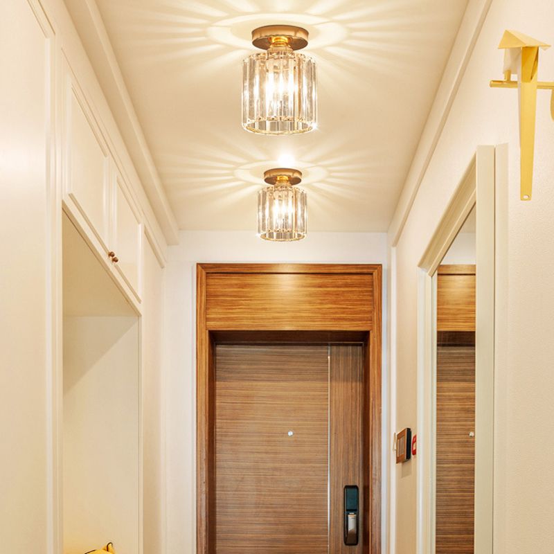Nordic Crystal Ceiling Light Simple Flush Mount Light Fixture for Bedroom