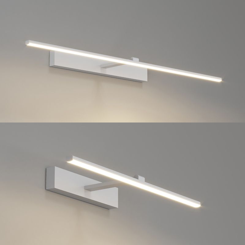 Minimalist-Style Strip Wall Sconce Lighting Metal LED Bathroom Sconce Light Fixture