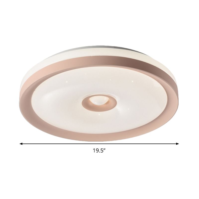 Makaron Grau/Rosa/Braun Runde Flush Licht High Penetrated Acryl LED Deckenhalterung Lampe im dritten Gang