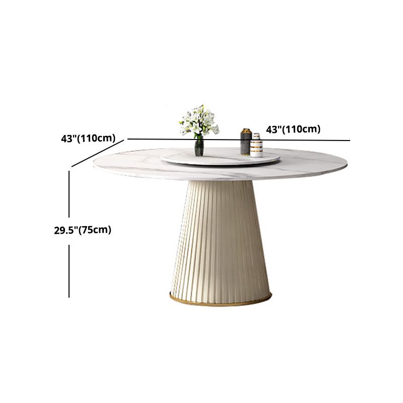 Modern Dinning Table with White Marble Round Dining Table for Kitchen