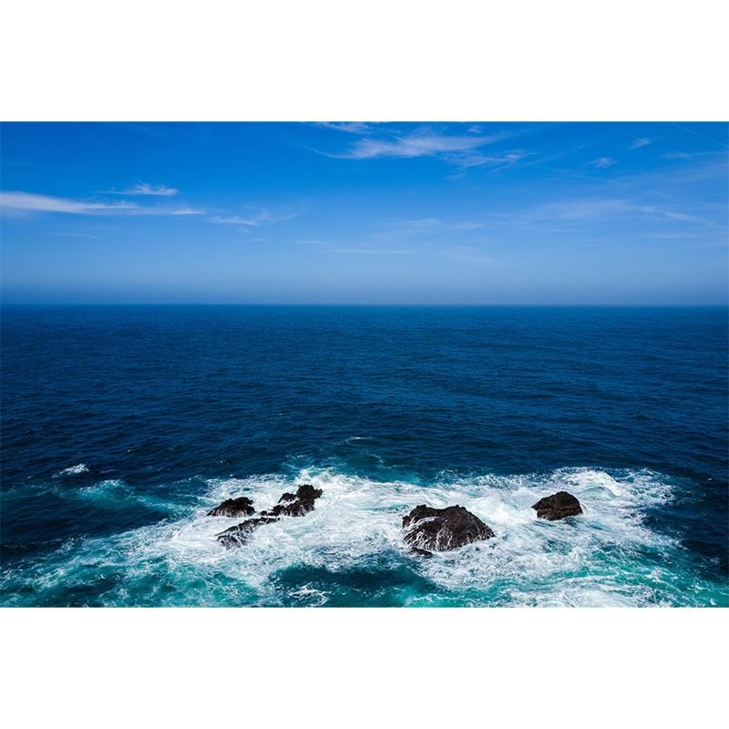 Customized Seascape Wall Mural Mildew Resistant Wallpaper for Dining Room