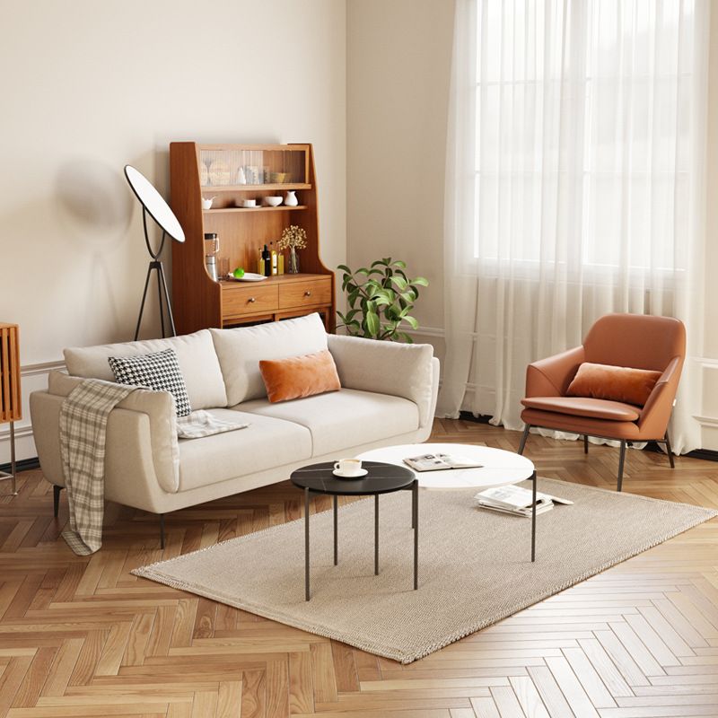 Sofa Chaise for Apartment Flared Arm Sofa for  Home Living Room