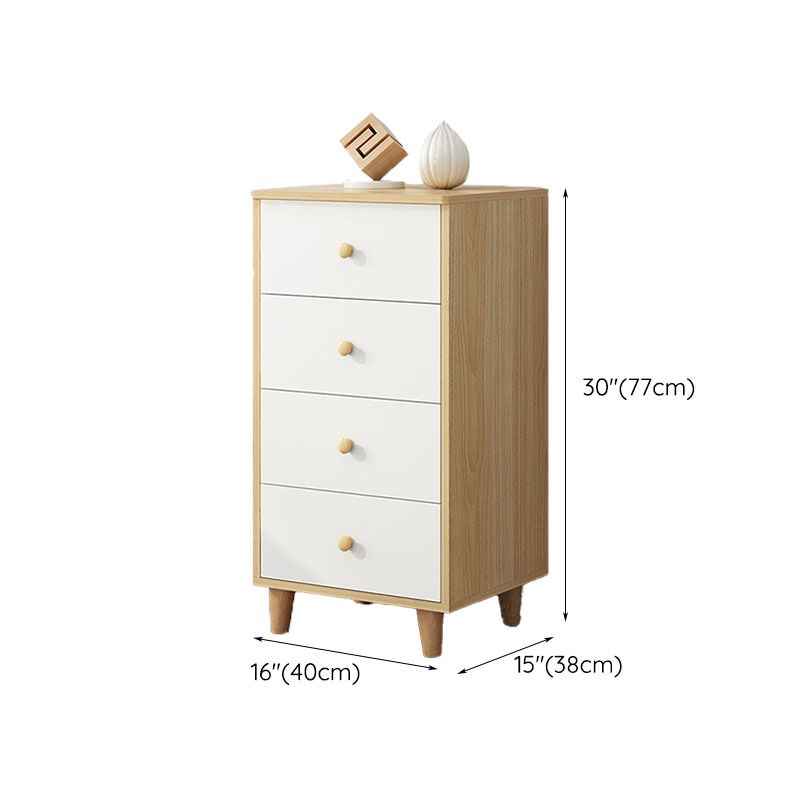 Contemporary Bedroom Chest Engineered Wood Storage Chest with Drawers