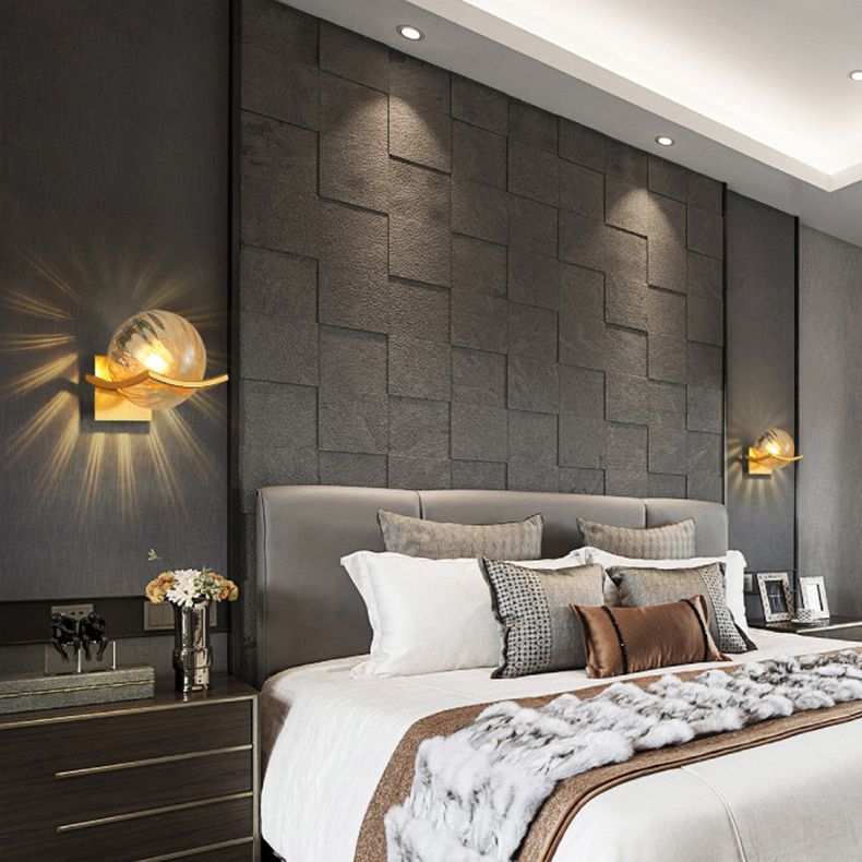 7 Inches Height Single Bulb Mini Sconce Light Nordic Style Simplicity Glass Ball Wall Light