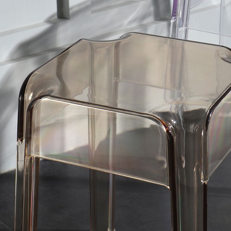 Modern Style Backless Bar-stool Plastic Counter Bar Stool with Plastic Legs for Home