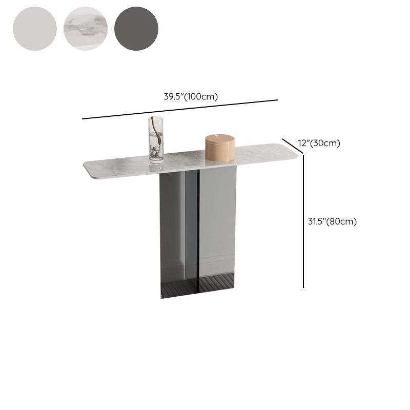 Rectangle Shape Contemporary Console Table Black/White Stone Console Sofa Table