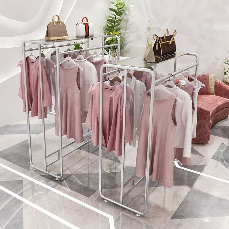 Simple Clothes Hanger Solid Color Metal Coat Rack for Living Room