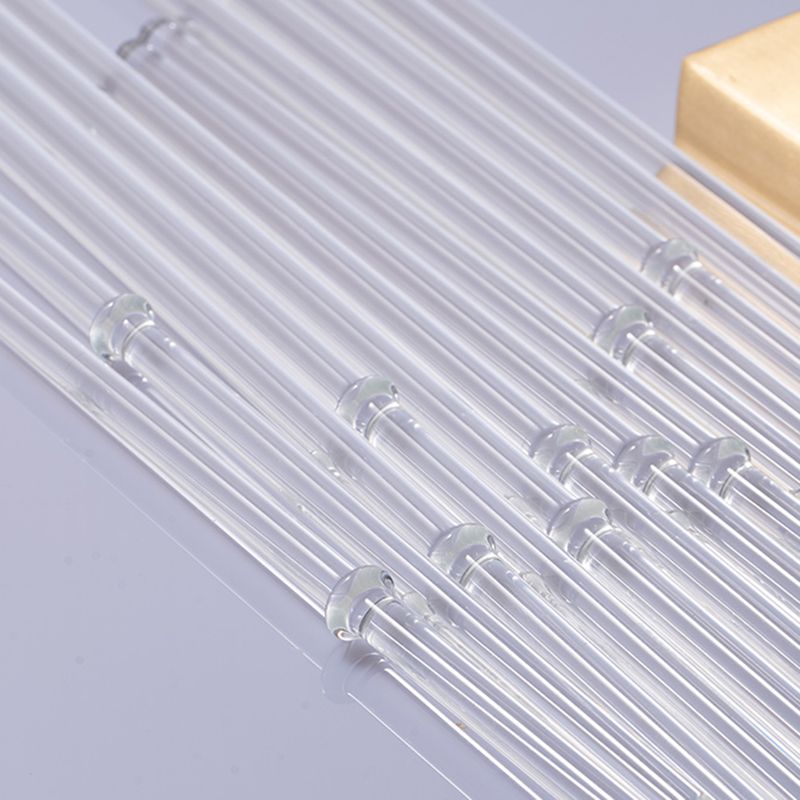 Lampada a parete in cristallo trasparente Lampada a parete moderna illuminazione a parete a 2 luci per hotel