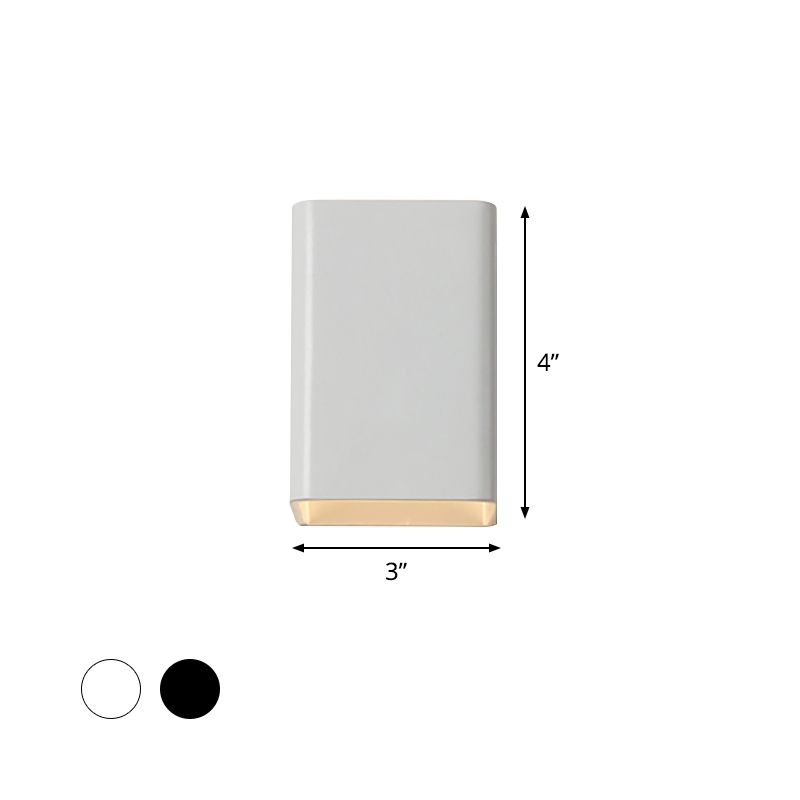 Lámpara de pared metálica LED contemporánea de tono de cubo negro/negro para la pared metálica LED contemporánea para la cama, la iluminación cálida/blanca